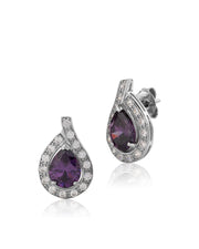 Beauty & Bliss Purple Amethyst CZ Earrings - Sonia Danielle