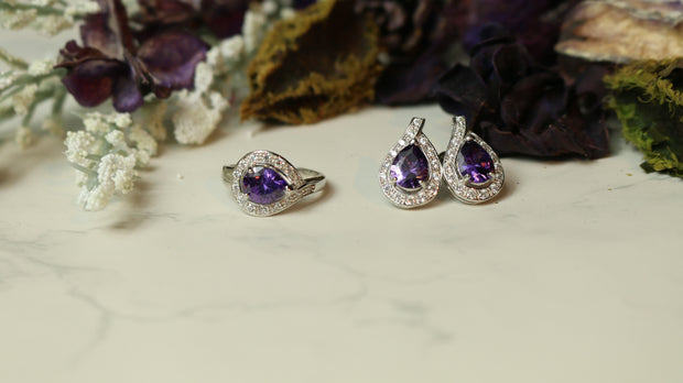 Beauty & Bliss Purple Amethyst CZ Earrings - Sonia Danielle