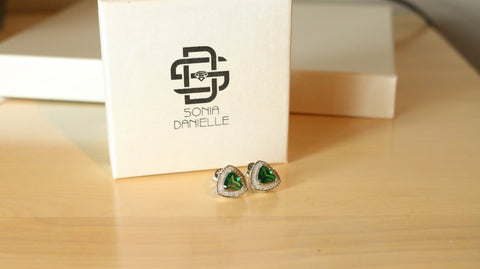 Lush Peak Emerald CZ Earrings - Sonia Danielle