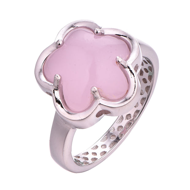 Pink Cabochon Flower Ring - Sonia Danielle