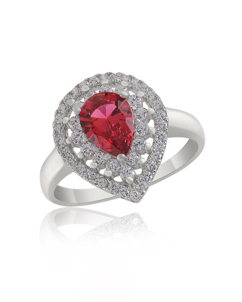 Red Pear Ring