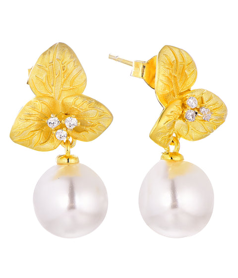Matte Pearl Orchid Earrings - Sonia Danielle