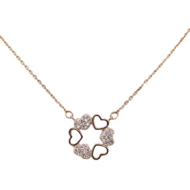 Pave Heart Eternity Necklace - Sonia Danielle