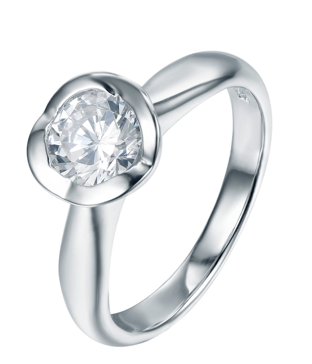 Bezel CZ Engagement Ring - Sonia Danielle