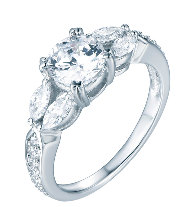 Round and Marquise Engagement Ring - Sonia Danielle